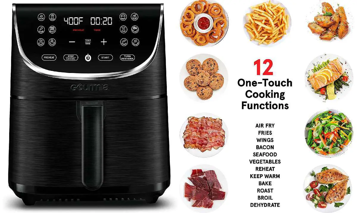 Gourmia GAF716 FRY FORCE 360° Digital 7 Qt. Air Fryer with 12 One-Touch Cooking Presets