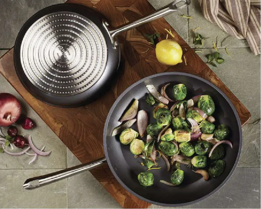 Anolon Accolade Hard Anodized Nonstick Fry Pan Skillet Set, 8 Inch and 10 Inch, Gray