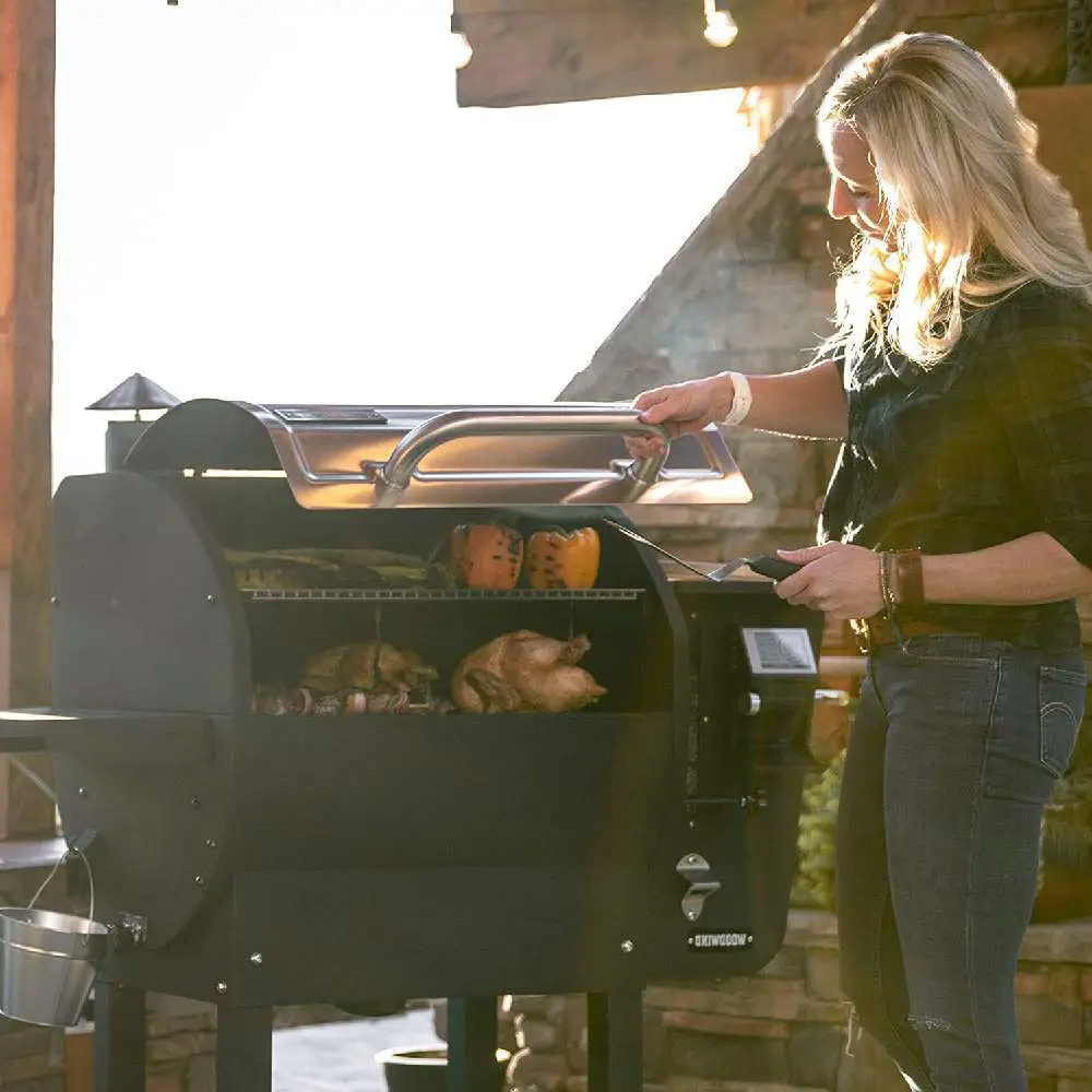  Camp Chef 24 in. WIFI Woodwind Pellet Grill & Smoker with Sidekick (PG14) - WIFI & Bluetooth Connectivity