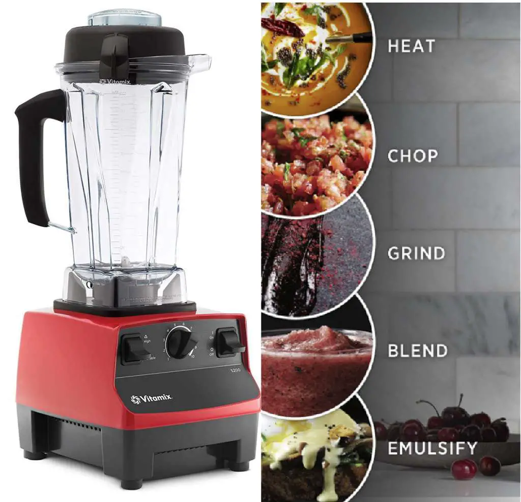 Vitamix 5200 Blender, Professional-Grade, Self-Cleaning 64 oz. Container, Red, DAA